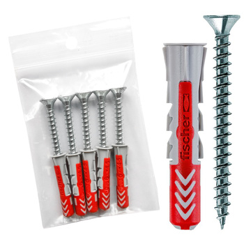 Kołki FISCHER DUOPOWER 6 x 30 S Z WKRĘTEM Kpl. 5 szt.