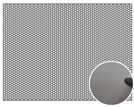 Blacha perforowana OCYNK OCZKO 2 mm PRZERWA 1,5 mm 1000 x 2000 mm Rv 2-3,5 Gr. 1 mm