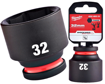 Milwaukee Nasadka udarowa KRÓTKA 1/2" 6-KĄTNA 32 mm