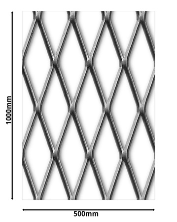 Siatka cięto-ciągniona SUROWA 62 x 23 x 3 x 2 | 1000 x 500 mm