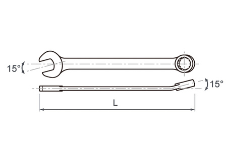 KIING TONY Klucz płasko-oczkowy calowy 3/4" 5060-24