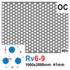 Blacha perforowana OCYNK OCZKO 6 mm PRZERWA 3 mm 1000 x 2000 mm Rv 6-9