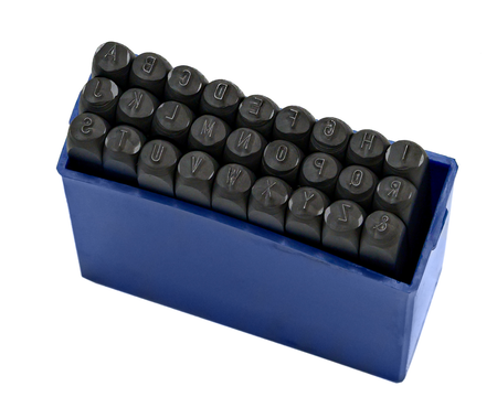 Znaczniki, numeratory LITEROWE A-Z+& GRAVUREM-S | 2,5 MM