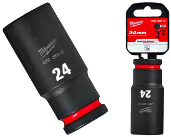 Milwaukee Nasadka udarowa DŁUGA 1/2" 6-KĄTNA 24 mm