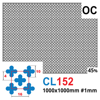 Blacha perforowana OCYNK koniczynka 152 1000 x 1000 mm Gr. 1 mm
