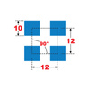 Blacha perforowana SUROWA 10X10 mm PRZERWA 2 mm 1000 x 1000 mm Qg 10-12 Gr. 1,5 mm