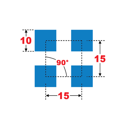 Blacha perforowana OCYNK 10X10 mm PRZERWA 5 mm 1000 x 1000 mm Qg 10-15