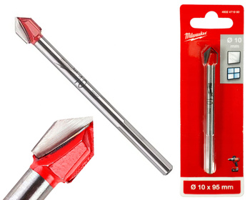 Milwaukee Wiertło do szkła płytek ceramicznych | Średnica 10 mm
