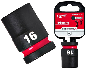 Milwaukee Nasadka udarowa KRÓTKA 1/2" 6-KĄTNA 16 mm