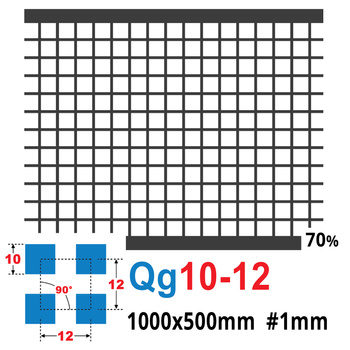 Blacha perforowana SUROWA 10X10 mm PRZERWA 2 mm 1000 x 500 mm Qg 10-12 Gr. 1 mm