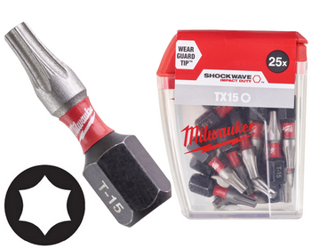 Milwaukee Bit udarowy 1/4" TORX | TX 15 x 25 mm - 1 szt.
