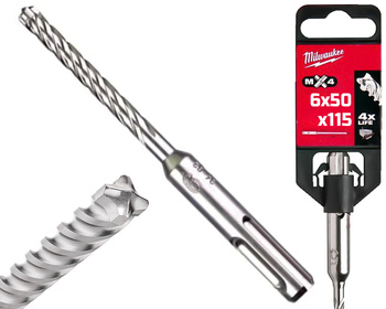 Milwaukee Wiertło do betonu SDS-Plus MX4 | 6 x 50 x 115 mm