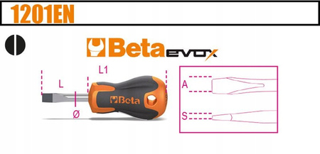 BETA Wkrętak płaski bombka 1201EN 4 x 30 mm 