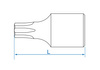 KING TONY Klucz nasadka 1/4" MINI S2 BIT TORX T 10 x 25 mm