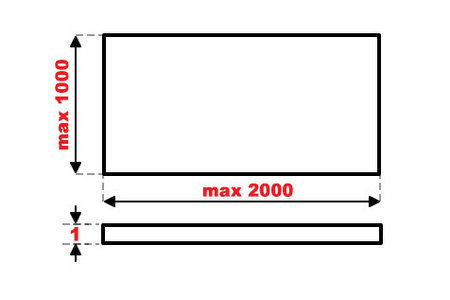 Blacha PEŁNA zimnowalcowana stal OCYNKOWANA DC01 Gr. 1 mm - NA WYMIAR