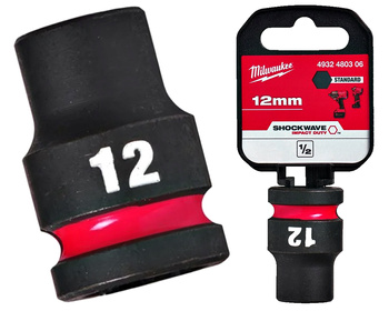 Milwaukee Nasadka udarowa KRÓTKA 1/2" 6-KĄTNA 12 mm