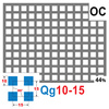 Blacha perforowana OCYNK 10X10 mm PRZERWA 5 mm 200 x 200 mm Qg 10-15