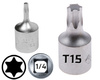 KING TONY Klucz nasadka 1/4" MINI S2 BIT TORX T 15 x 25 mm