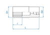 KING TONY Klucz nasadka DŁUGA 1/2" 12-KĄTNA 16 x 77 mm 
