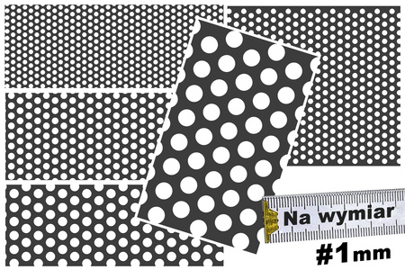 Blacha perforowana STAL SUROWA OCZKO od 4 do 12 mm Rv 4-6, 5-8, 6-9, 8-12, 10-15, 12-18 mm - DO WYBORU - NA WYMIAR Gr. 1 mm