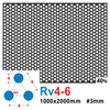 Blacha perforowana SUROWA OCZKO 4 mm PRZERWA 2 mm 1000 x 2000 mm Rv 4-6 Gr. 3 mm
