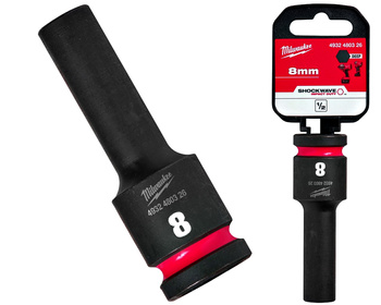 Milwaukee Nasadka udarowa DŁUGA 1/2" 6-KĄTNA 8 mm