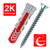 Kołki FISCHER DUOPOWER 8 x 40 S Z WKRĘTEM Op. 50 szt.