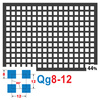 Blacha perforowana SUROWA 8X8 mm PRZERWA 4 mm 200 x 200 mm Qg 8-12