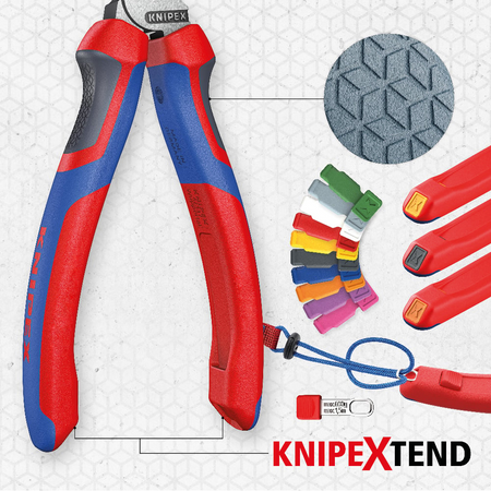 KNIPEX Szczypce tnące boczne do cięcia drutu, rękojeść COMFORT - 160 mm