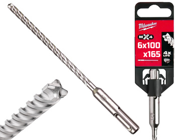 Milwaukee Wiertło do betonu SDS-Plus MX4 | 6 x 100 x 165 mm