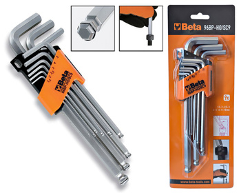 BETA Zestaw kluczy trzpieniowych IMBUS Z PRZYTRZYMYWANIEM ŚRUBY 96BP-HO-SC9