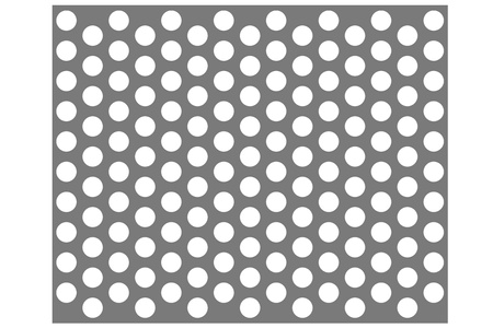 Blacha perforowana OCYNK OCZKO 10 mm PRZERWA 5 mm 1000 x 2000 mm Rv 10-15 Gr. 1 mm