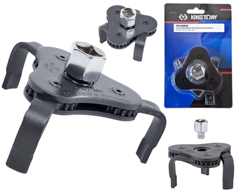 KING TONY Trójramienny klucz, ściągacz filtra oleju ZAKRES 63 - 102 mm 9AE42