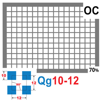 Blacha perforowana OCYNK 10X10 mm PRZERWA 2 mm 200 x 200 mm Qg 10-12