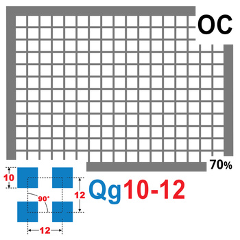 Blacha perforowana OCYNK 10X10 mm PRZERWA 2 mm 200 x 200 mm Qg 10-12 Gr. 1 mm