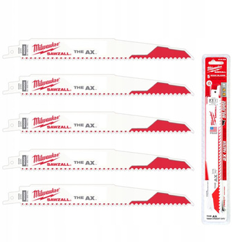 MILWAUKEE Brzeszczot do drewna z metalem AX 5szt