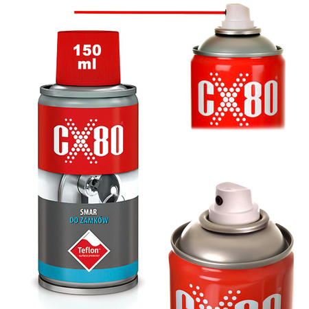 CX80 Smar do konserwacji zamków TEFLON SPRAY 150 ml