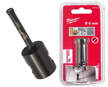 Milwaukee Wiertło diamentowe do wiercenia na sucho M14 | Średnica 6 mm