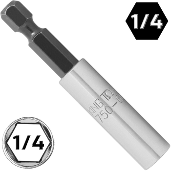 KING TONY UCHWYT MAGNETYCZNY do BITÓW 1/4 60 mm 750-60