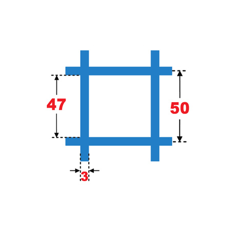 Siatka zgrzewana SUROWA 50 x 50 GR. 3 mm - NA WYMIAR