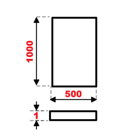 Blacha PEŁNA zimnowalcowana stal SUROWA DC01 500 x 1000 Gr. 1 mm