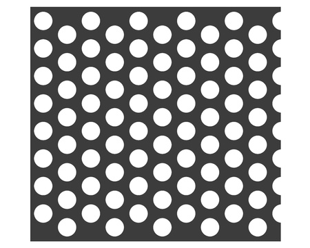 Blacha perforowana SUROWA OCZKO 12 mm PRZERWA 6 mm 1000 x 1000 mm Rv 12-18 Gr. 1,5 mm