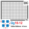 Blacha perforowana OCYNK 10X10 mm PRZERWA 2 mm 1000 x 1000 mm Qg 10-12