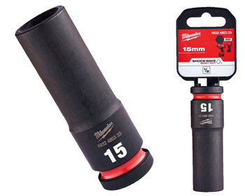 Milwaukee Nasadka udarowa DŁUGA 1/2" 6-KĄTNA 15 mm