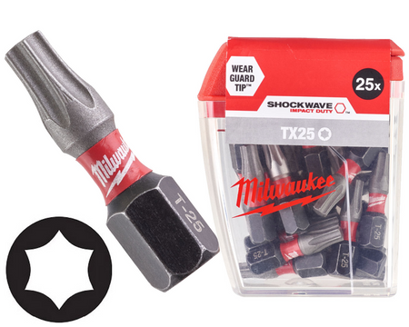 Milwaukee Bit udarowy 1/4" TORX | TX 25 x 25 mm - 1 szt. 