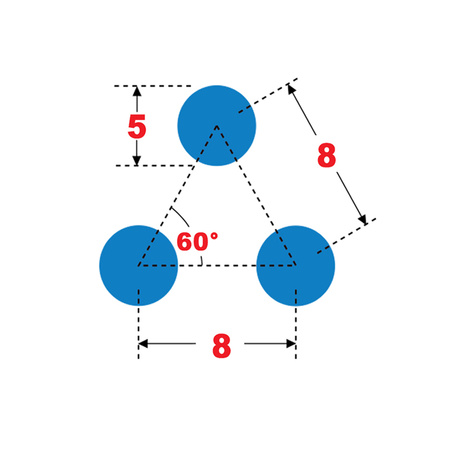 Blacha perforowana SUROWA OCZKO 5 mm PRZERWA 3 mm Rv 5-8 - NA WYMIAR Gr. 1 mm
