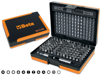 BETA Zestaw bitów 1/4 25 mm 100 el 2 UCHWYTY 961/c100