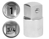KING TONY PRZEJŚCIE ADAPTER OTWÓR 3/4" X TRZPIEŃ 1"