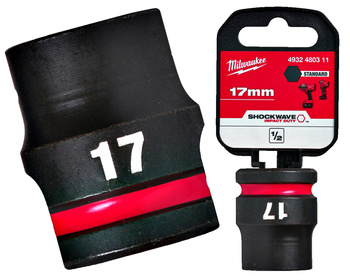 Milwaukee Nasadka udarowa KRÓTKA 1/2" 6-KĄTNA 17 mm