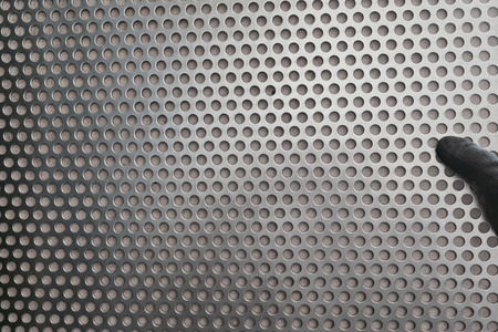 Blacha perforowana OCYNK OCZKO 10 mm PRZERWA 5 mm 1000 x 500 mm Rv 10-15 Gr. 1 mm